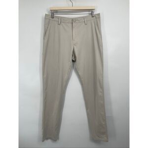 Rhône Beige Classic Fit Stretch Performance Tech Chino Commuter Pants Size 34